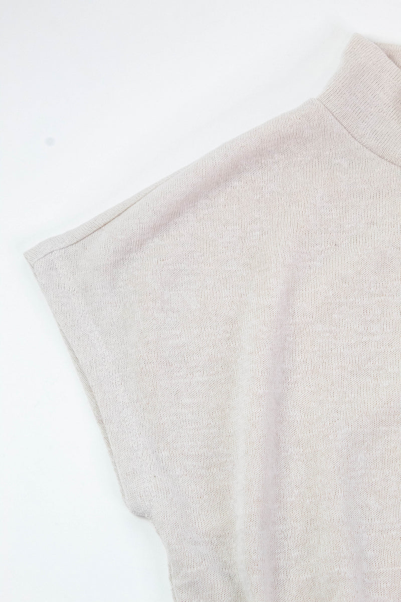 Florence Draped Mock Neck Top, Mother Of Pearl | Sanctuary