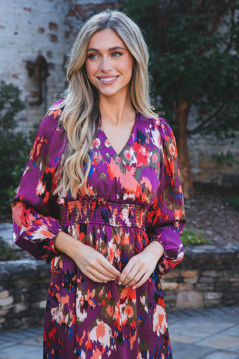 Moment In Time Midi Dress, Purple