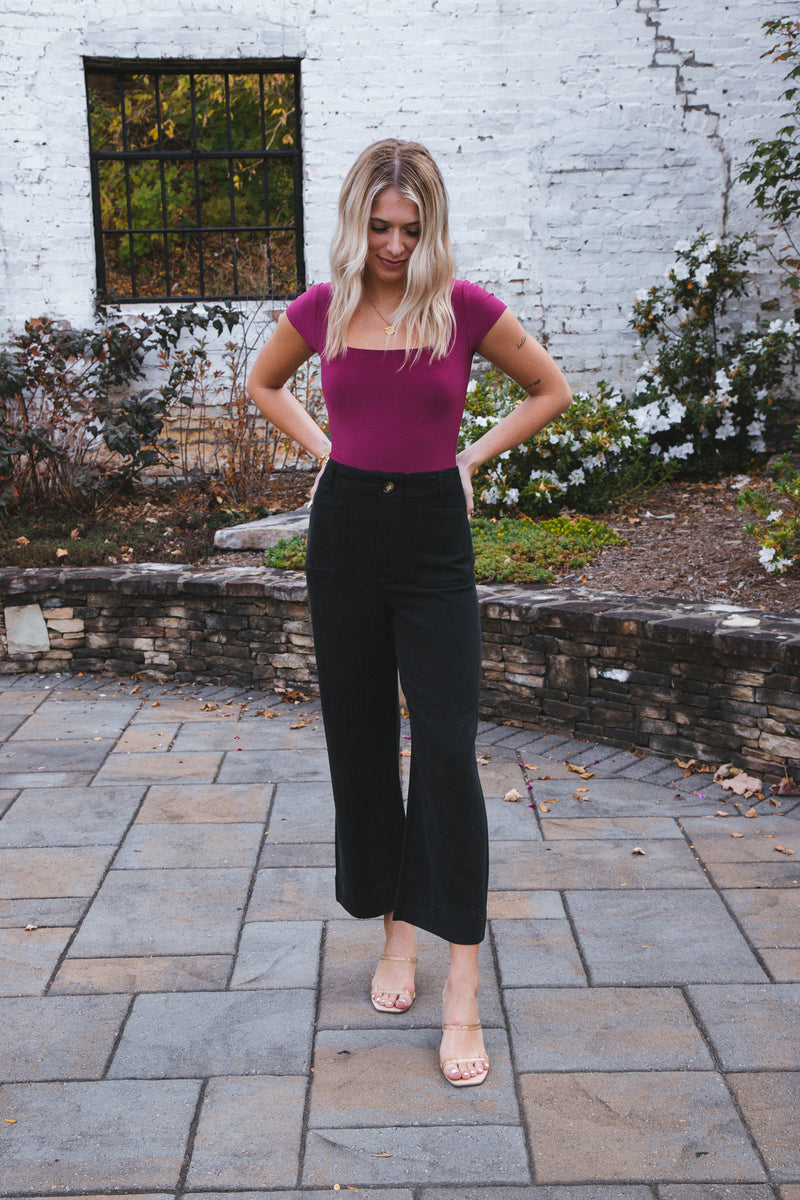 Alyx Twill Tencel Wide Leg Pant, Black | Velvet Heart