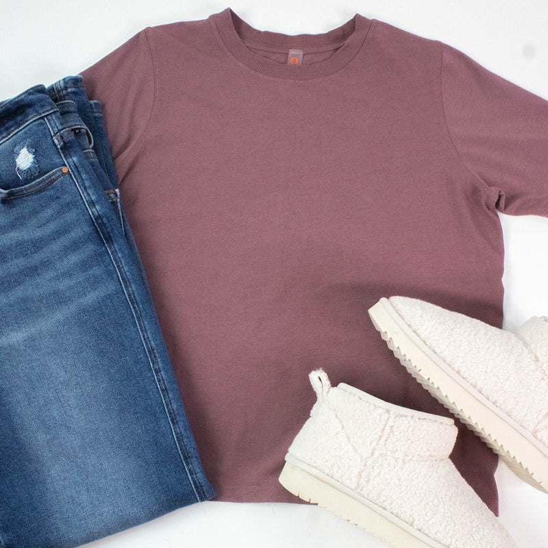 Adalynn Classic Boxy Fit Tee, Rose Taupe