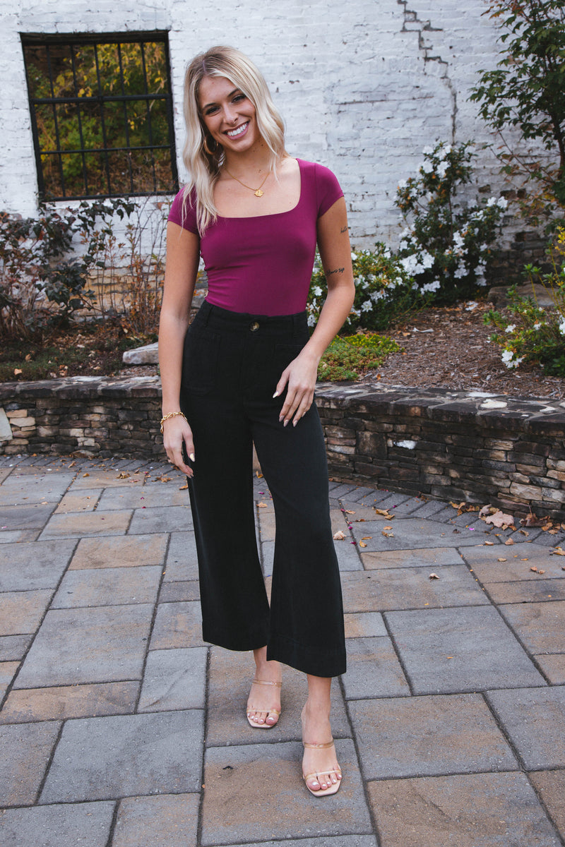 Alyx Twill Tencel Wide Leg Pant, Black | Velvet Heart