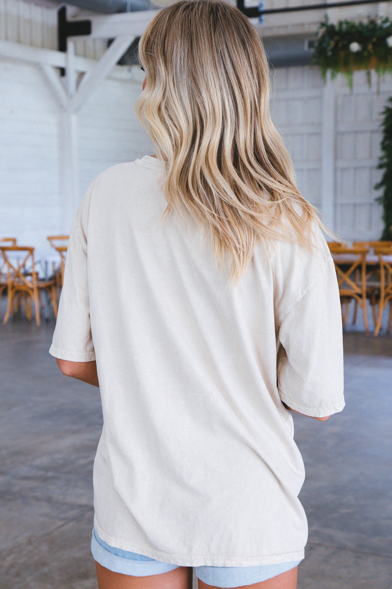 Music City Nashville Oversized Graphic Tee, Oatmeal