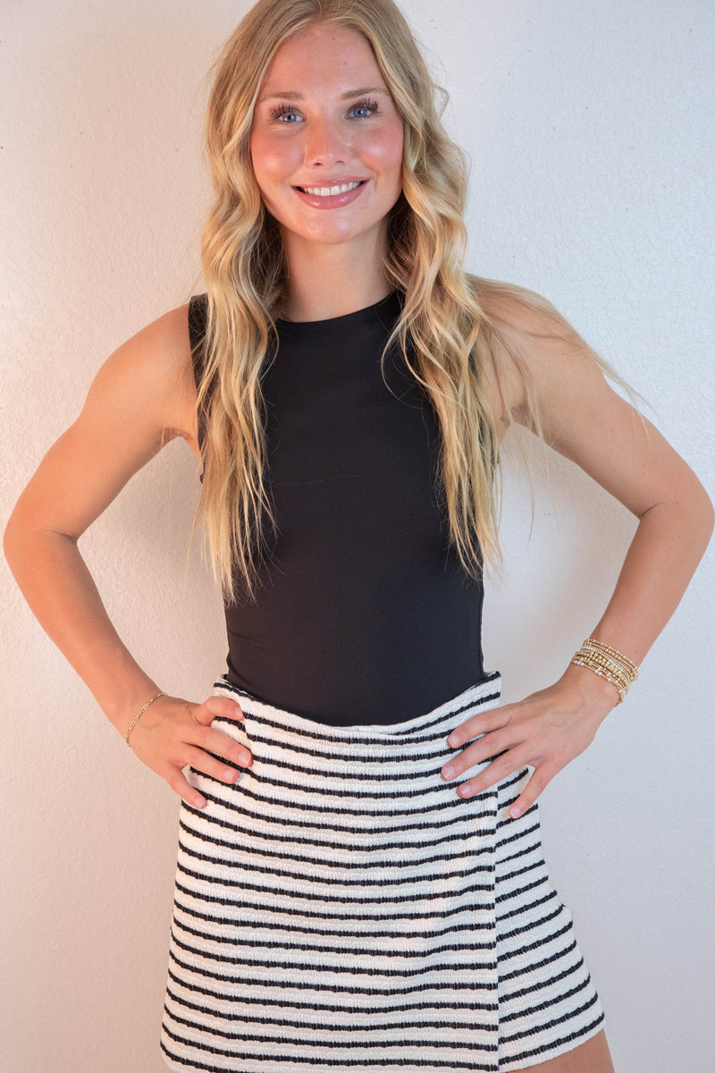 Andrea Double Lined Bodysuit, Black
