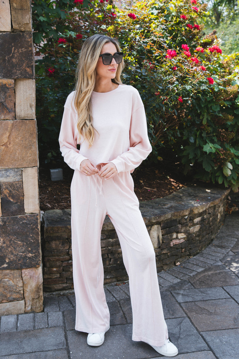 Lena Lounge Pants, Dusty Pink