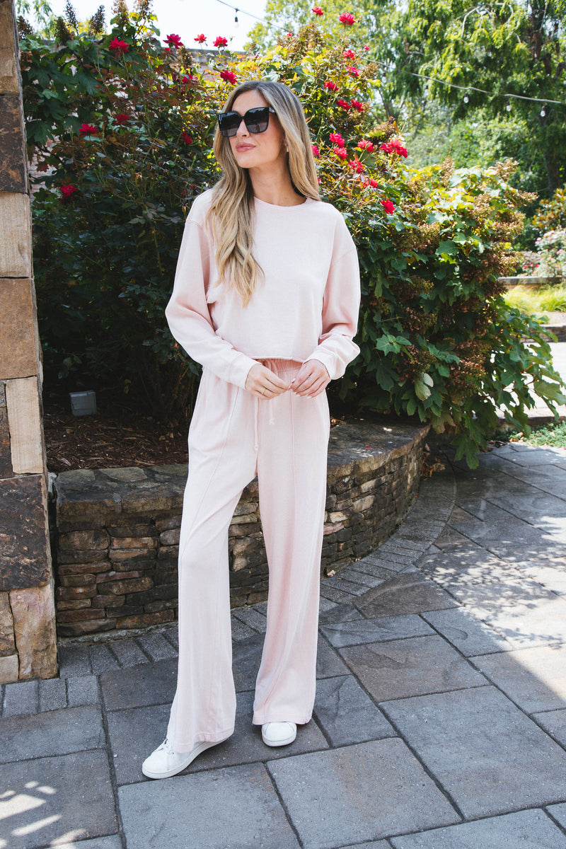 Lena Lounge Pants, Dusty Pink