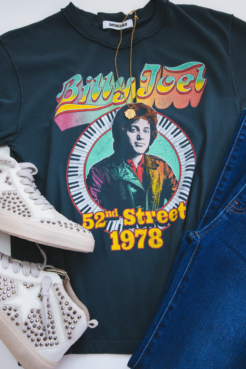 Billy Joel 1978 Tour Tee, Vintage Black | DayDreamer