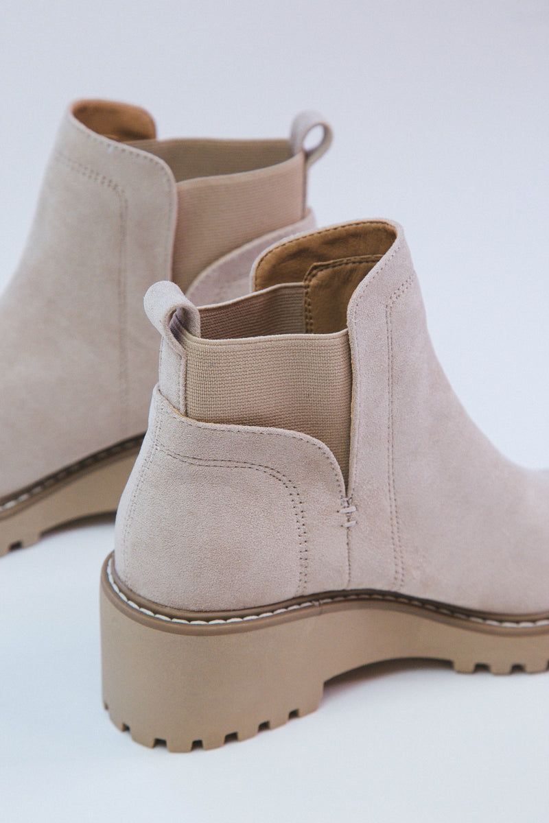 Rielle Lug Wedge Bootie, Desert | DV by Dolce Vita
