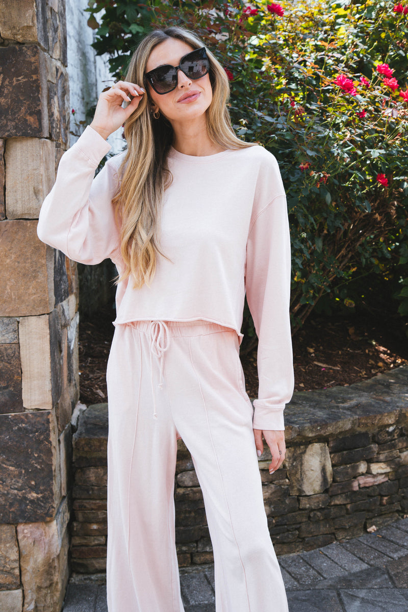 Lena Lounge Pants, Dusty Pink