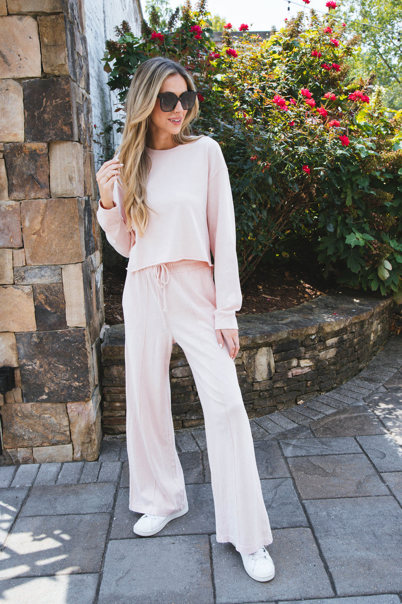 Lena Lounge Pants, Dusty Pink