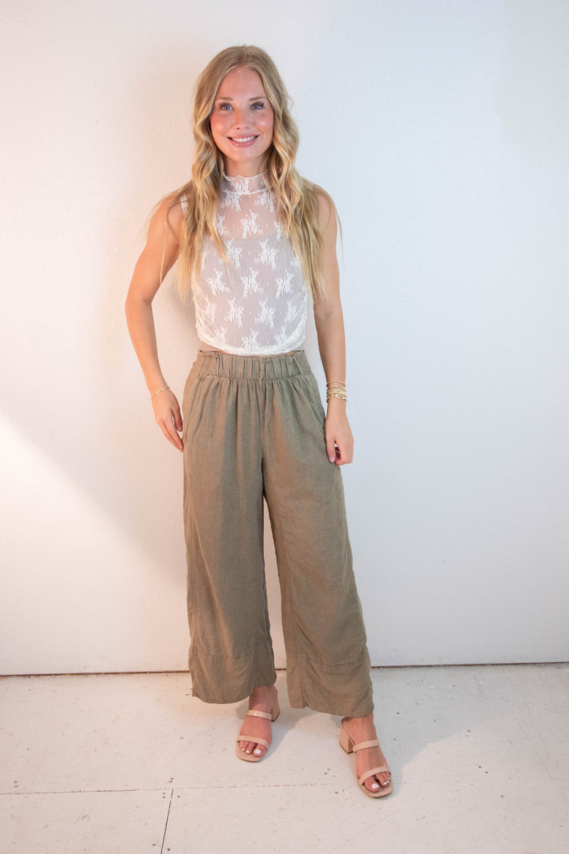 Adelaide Ribbed Crop Cami, Mushroom