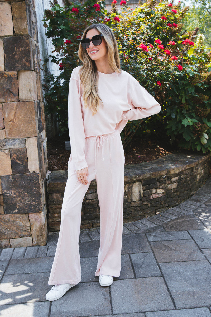 Lena Lounge Pants, Dusty Pink