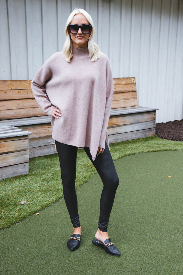 Izzie Tunic Sweater, Mocha