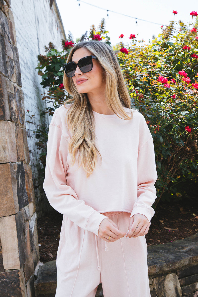 Lena Lounge Pants, Dusty Pink