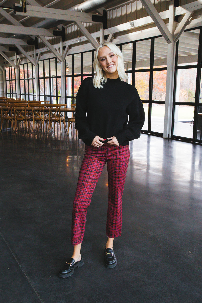 Carnaby Kick Crop Plaid Pant, Pink Glee | Sanctuary