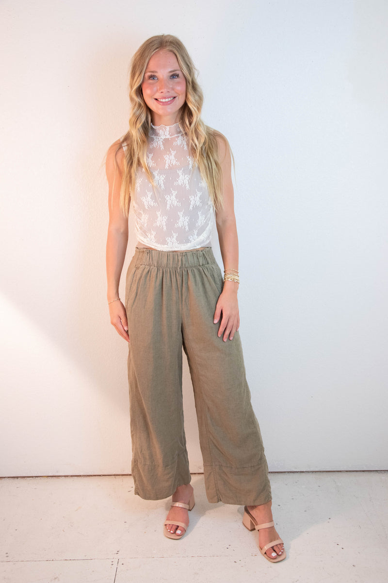Adelaide Ribbed Crop Cami, Mushroom