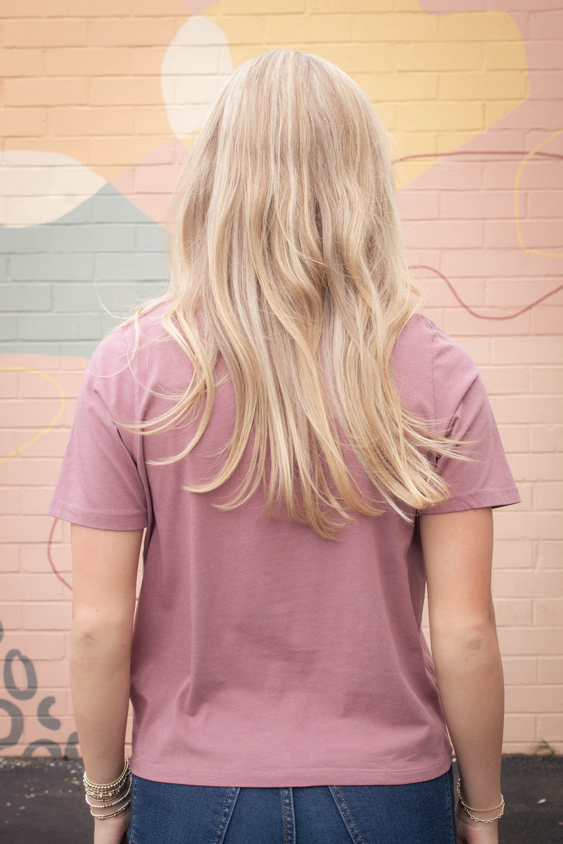 Adalynn Classic Boxy Fit Tee, Rose Taupe