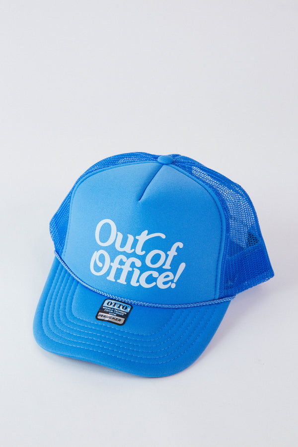 Out of Office Trucker Hat, College Blue