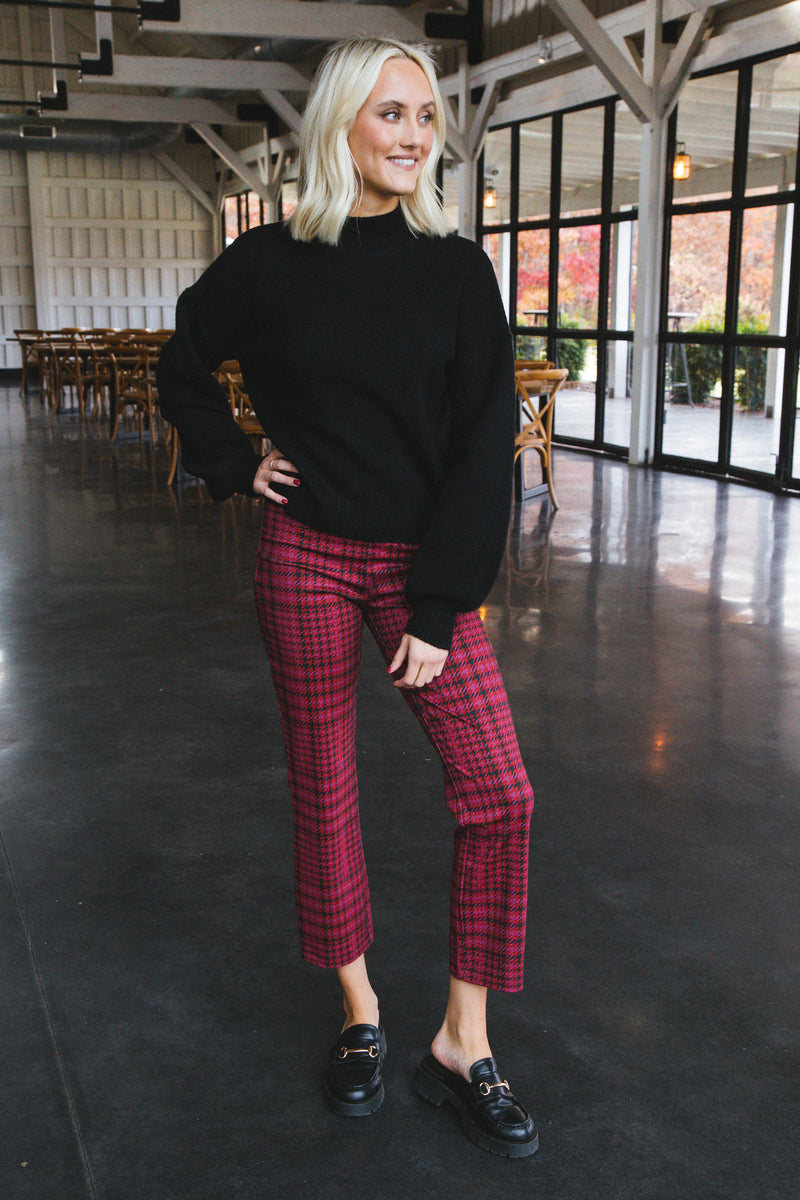 Carnaby Kick Crop Plaid Pant, Pink Glee | Sanctuary