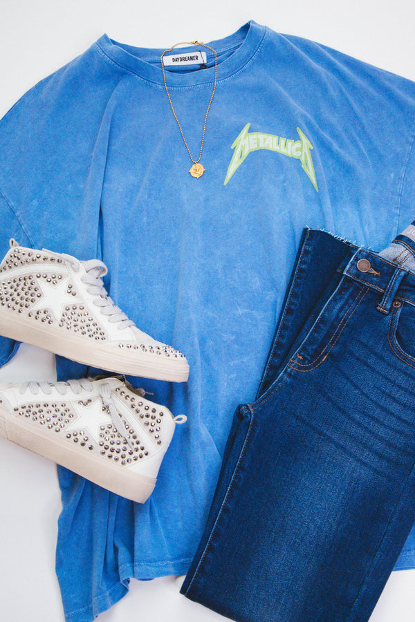 Metallica Tour Tee, Dusty Blue | DayDreamer