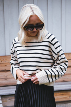 Heart And Soul Knit Sweater, Nat Black