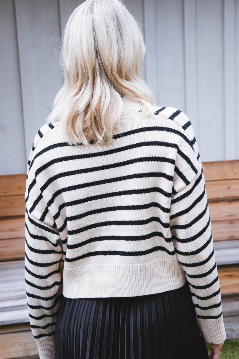 Heart And Soul Knit Sweater, Nat Black