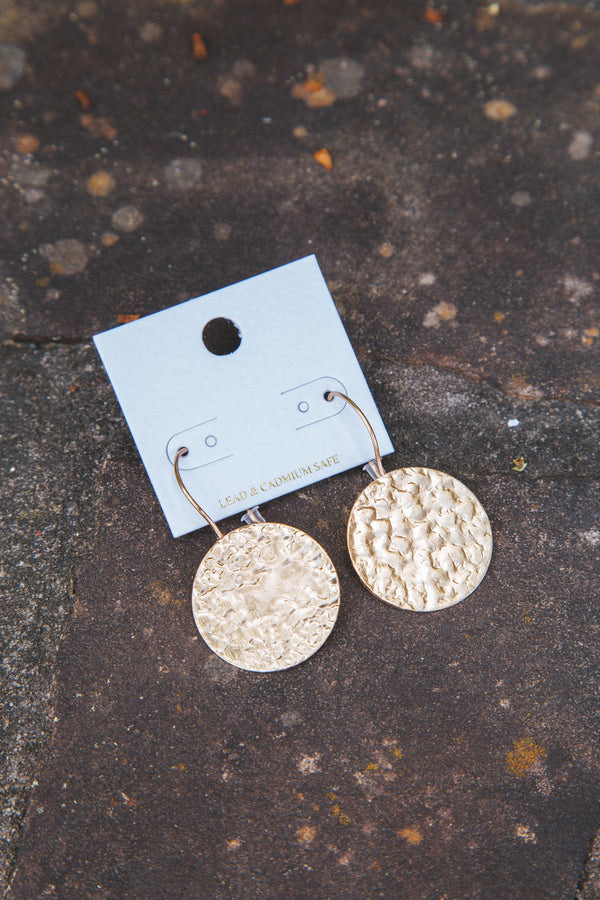 Abby Hammered Disk Earring
