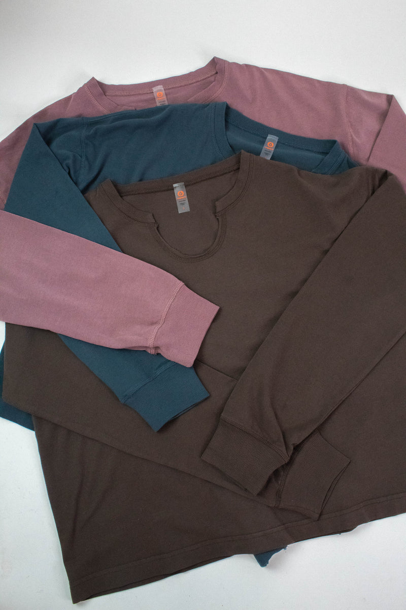 Melanie Notch Neck Top, Espresso