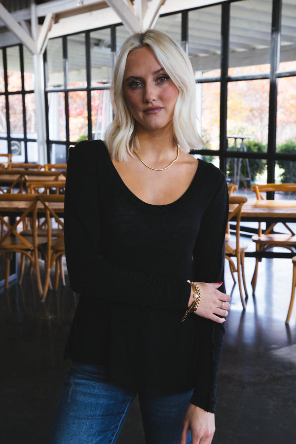 Cabin Fever Layering Top, Black | Free People