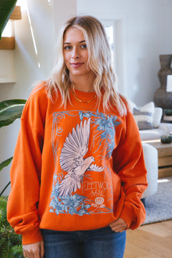 Fleetwood Mac Dove BF Crew Sweatshirt, Tangerine | Daydreamer