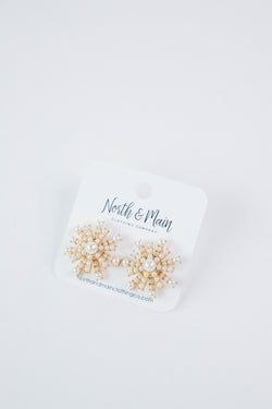 Tatiana Pearl Embellished Stud Earring
