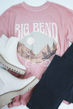 Texas Big Bend Tee, Dusty Pink | Girl Dangerous