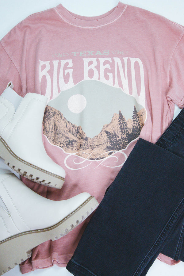 Texas Big Bend Tee, Dusty Pink | Girl Dangerous