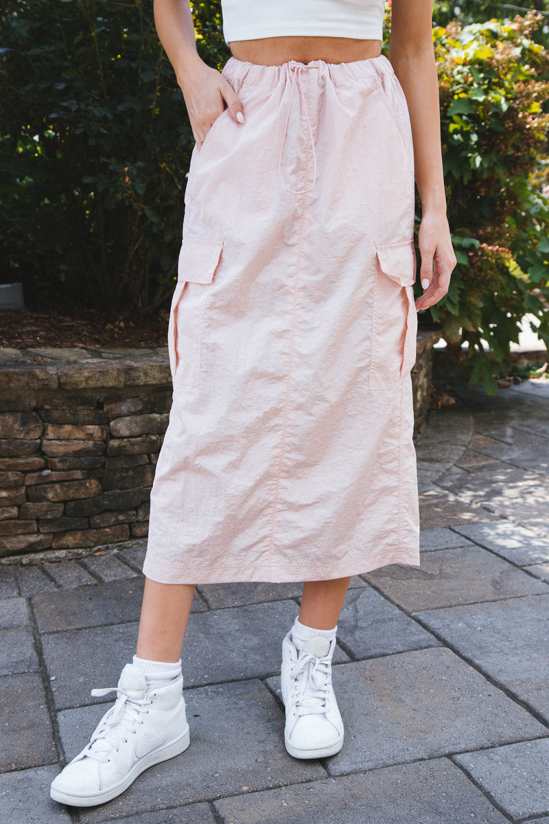 Cinnci Cargo Midi Skirt, Blush