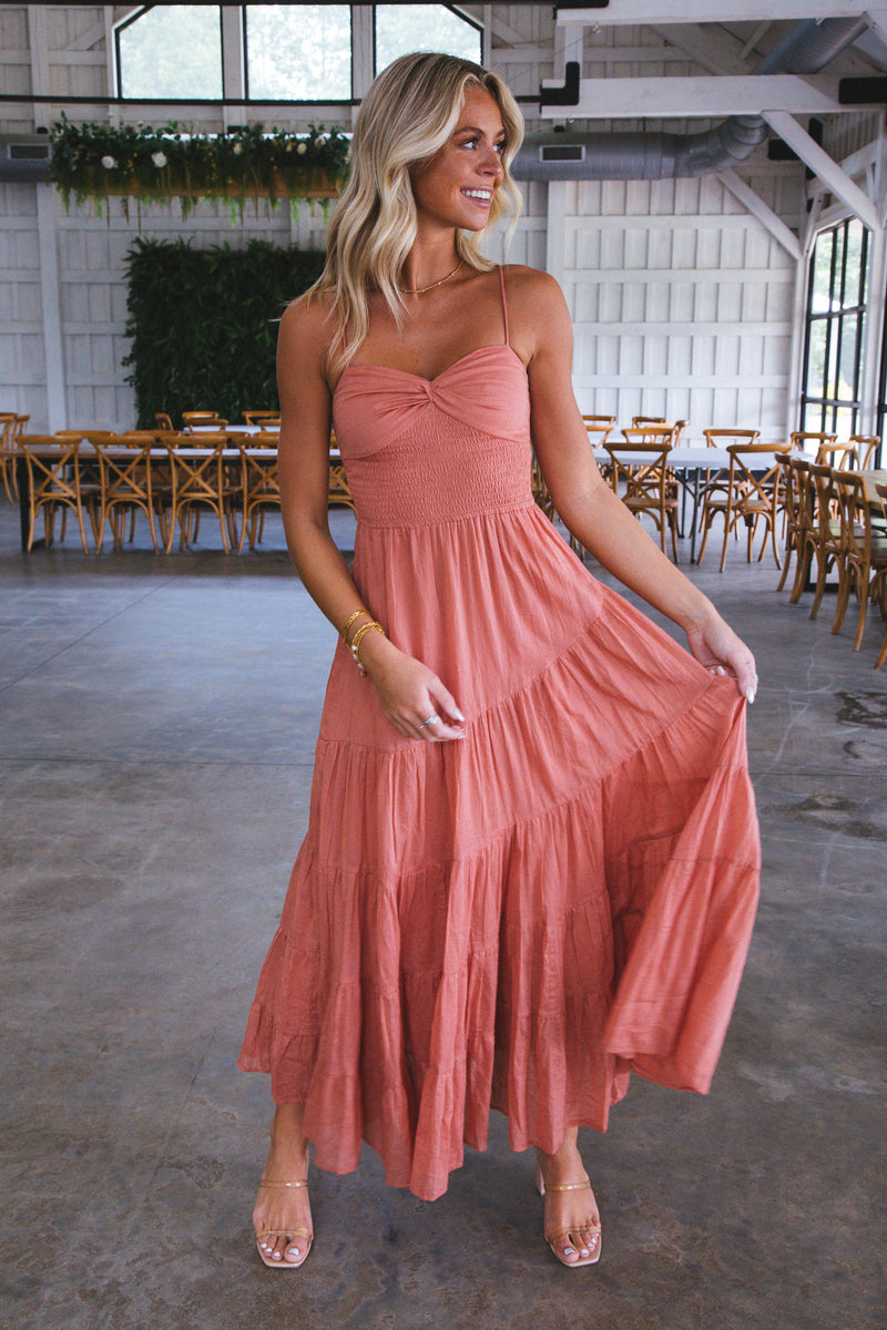 Sundrenched Solid Maxi Dress, Canyon Clay | Free People