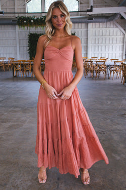 Sundrenched Solid Maxi Dress, Canyon Clay | Free People