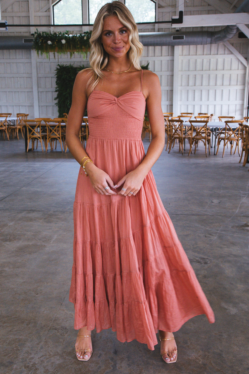 Sundrenched Solid Maxi Dress, Canyon Clay | Free People