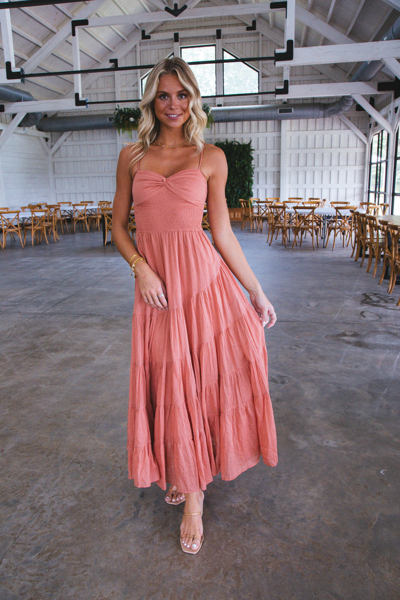 Sundrenched Solid Maxi Dress, Canyon Clay | Free People