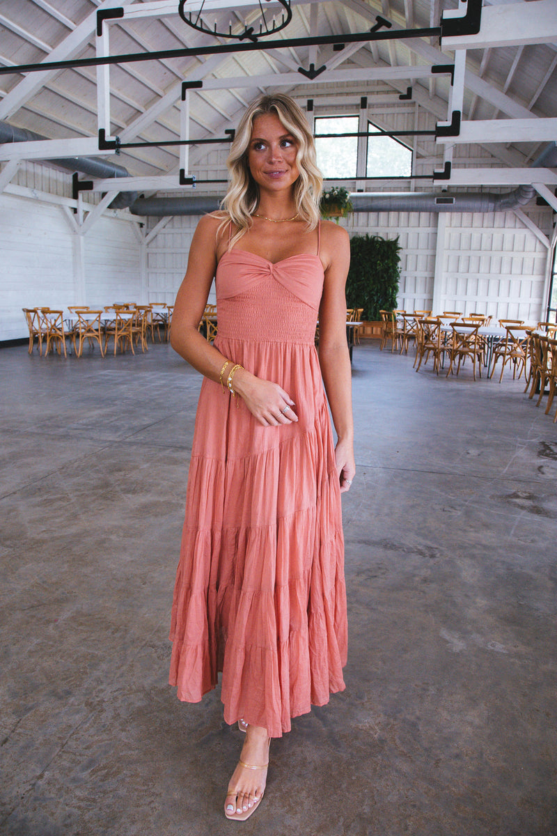 Sundrenched Solid Maxi Dress, Canyon Clay | Free People