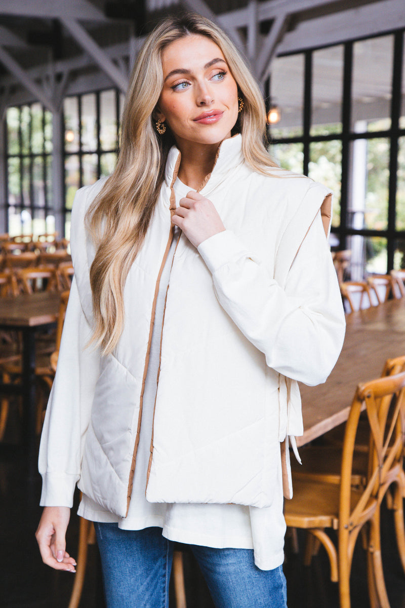 Orla Oversized Tee, Cream