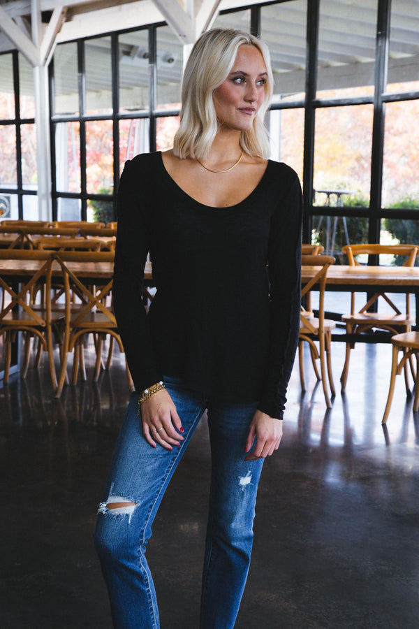 Cabin Fever Layering Top, Black | Free People