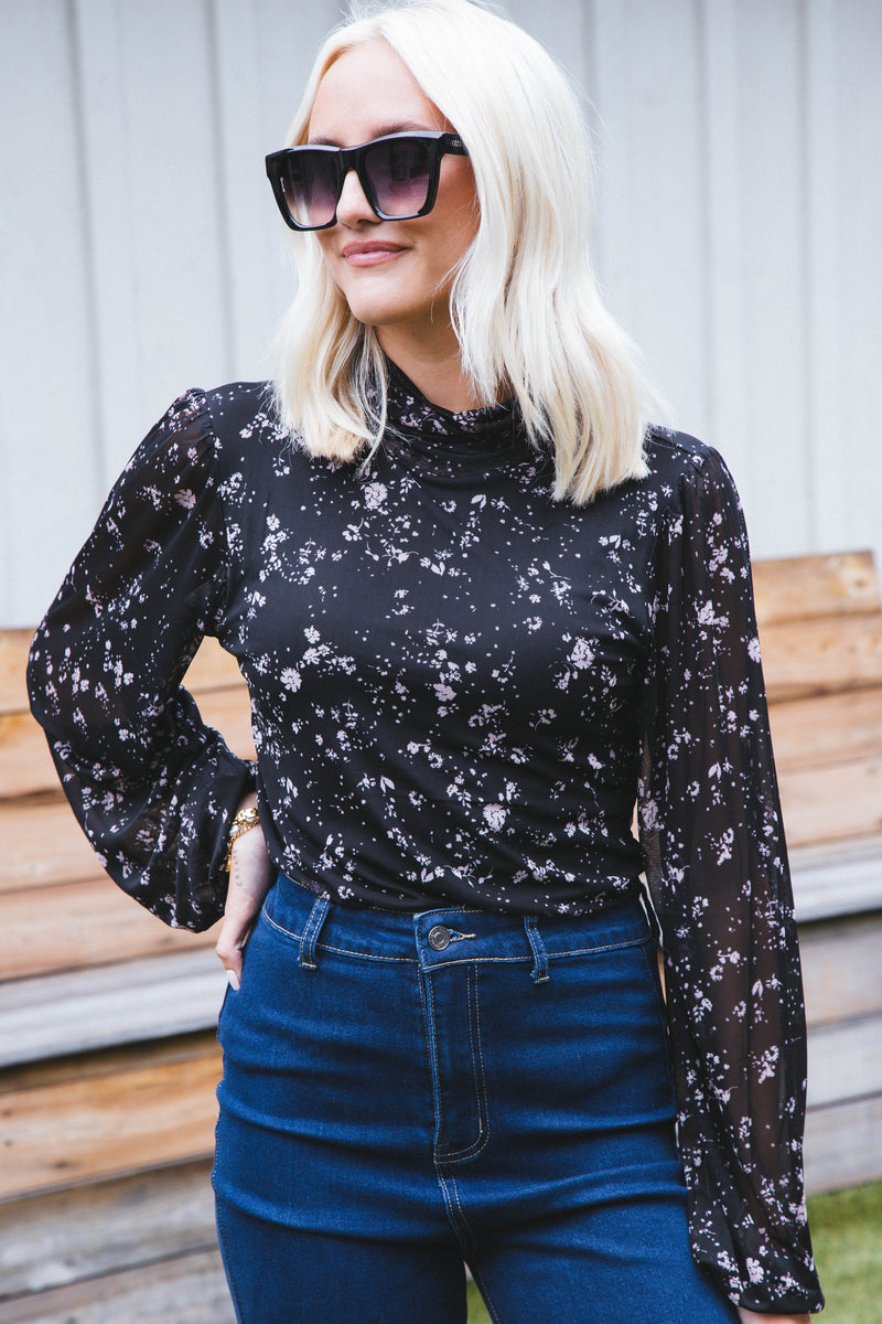 Night Dream Mesh Top, Falling Petals | Sanctuary