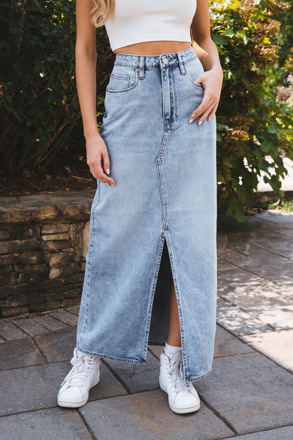 Jean Maxi Skirt, In My Mind | Blank NYC