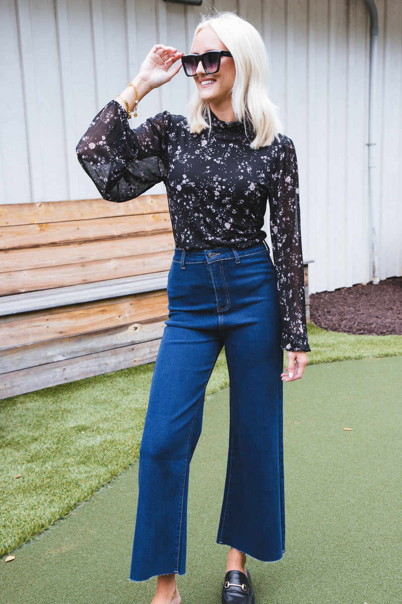 Night Dream Mesh Top, Falling Petals | Sanctuary