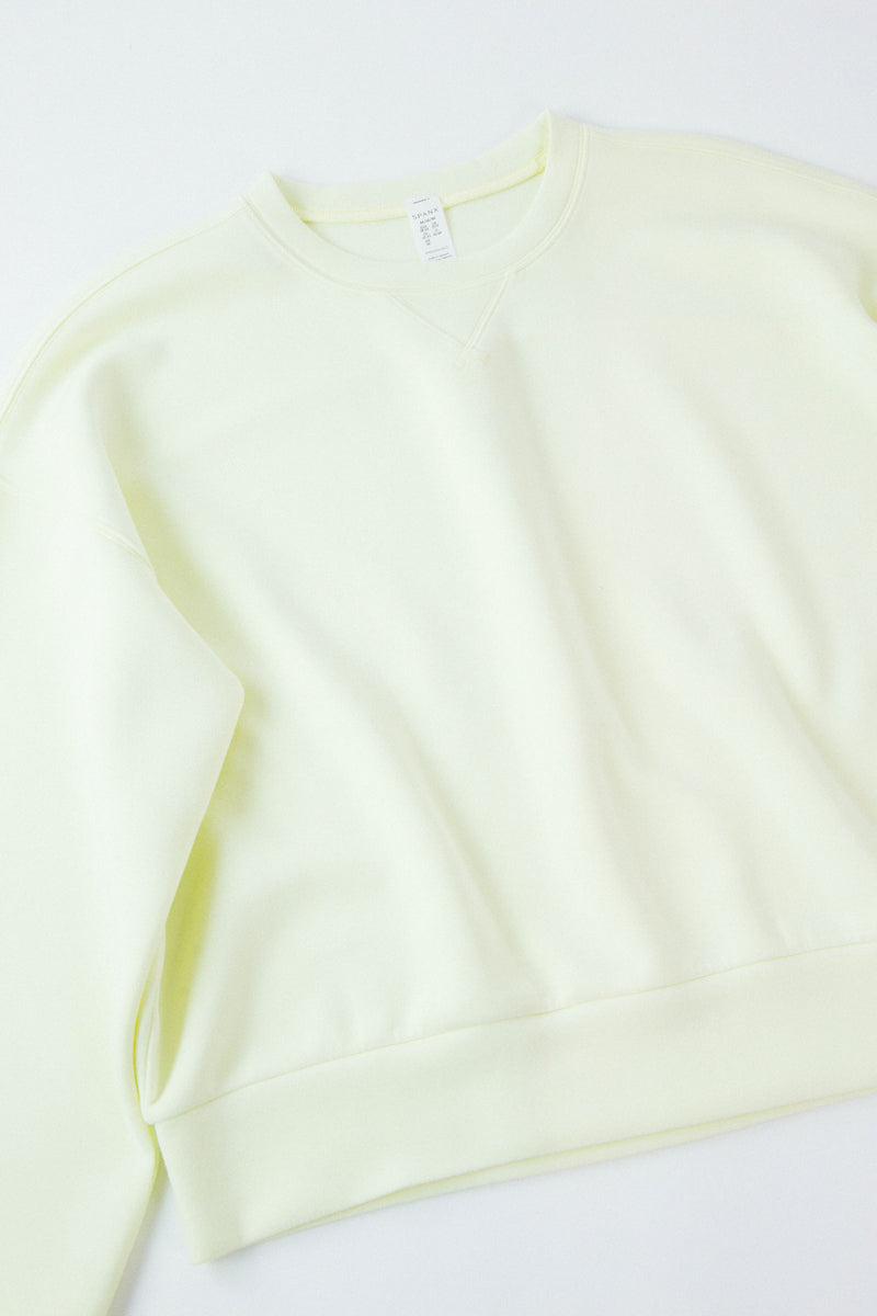 Air Essentials Crew Sweatshirt, Lemon Lime | SPANX