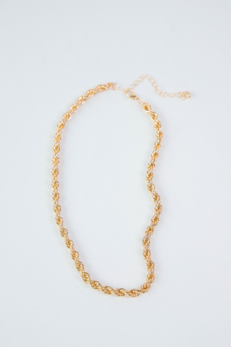 Anya Rope Chain Necklace, Gold