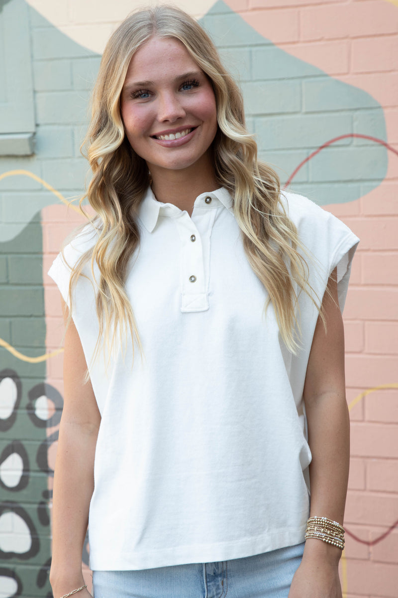 Keep On Polo, Clean Ivory | Free People