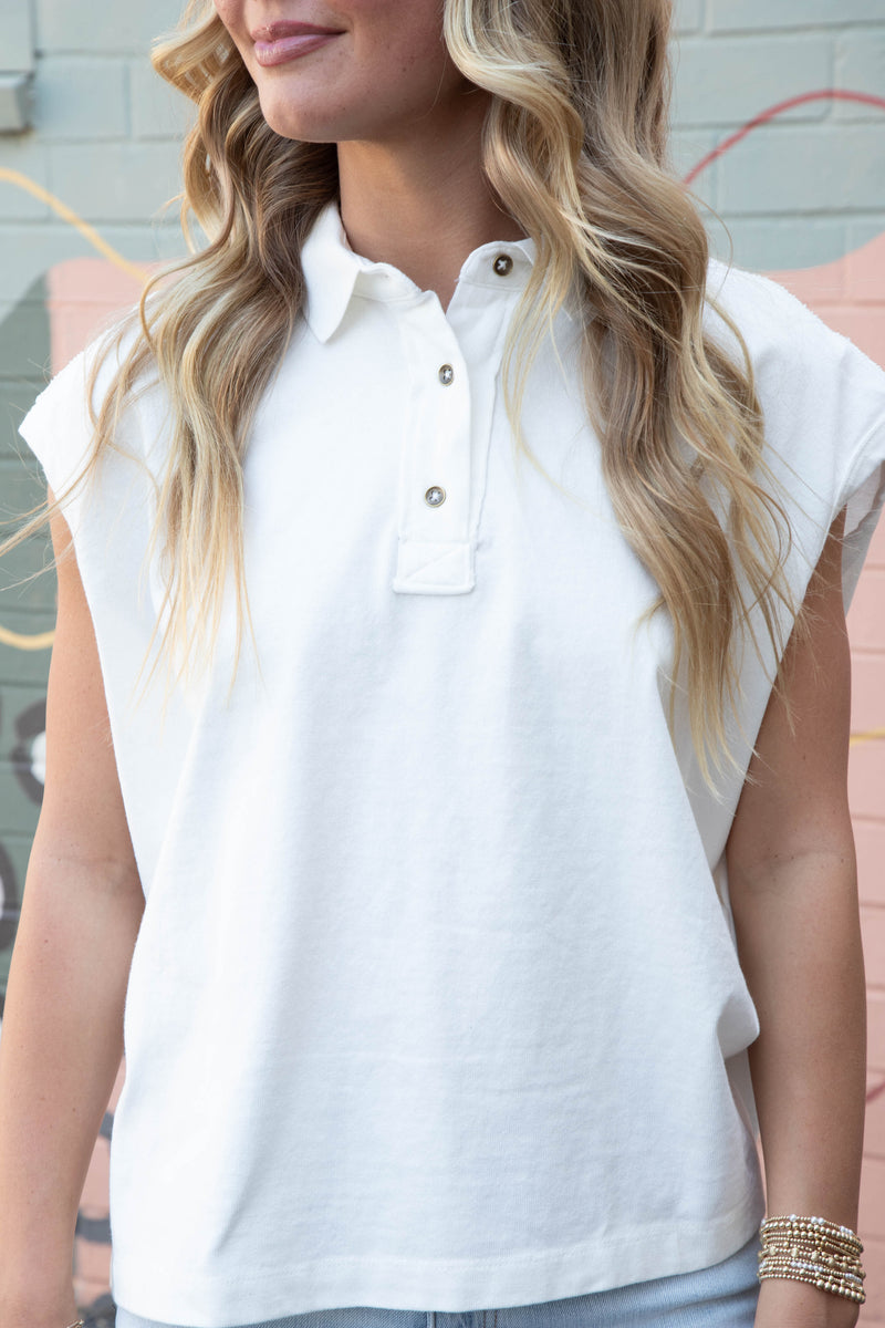 Keep On Polo, Clean Ivory | Free People