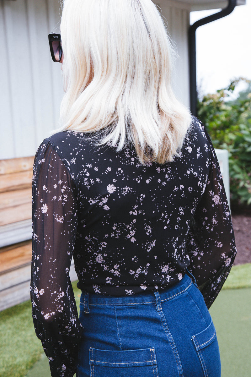 Night Dream Mesh Top, Falling Petals | Sanctuary