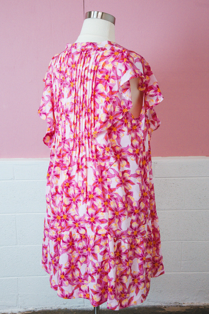 Sarah Pintuck Dress, Fuchsia/Pink | Plus Size