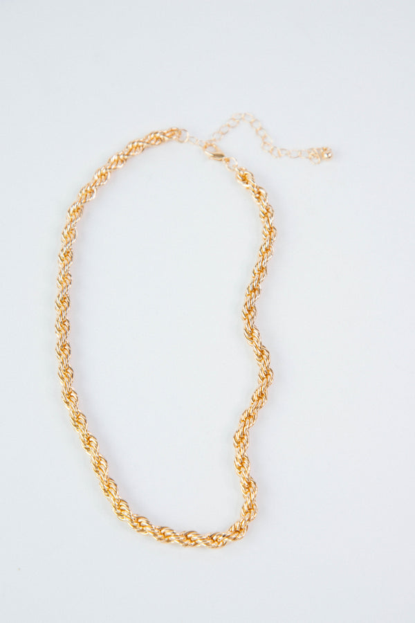 Anya Rope Chain Necklace, Gold